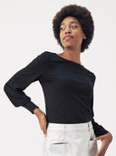 Jersey Top mit Ballonärmeln aus Ecovero by Lenzing