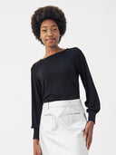 Jersey Top mit Ballonärmeln aus Ecovero by Lenzing