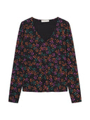 Jersey Longsleeve mit V-Ausschnitt aus Ecovero by Lenzing