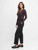 Jersey Longsleeve mit V-Ausschnitt aus Ecovero by Lenzing