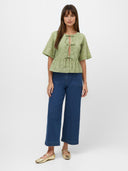 Bluse aus Broderie Anglaise Baumwolle