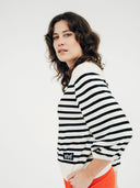 Strickpullover mit Ballonärmel aus Bio-Baumwolle