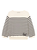 Strickpullover mit Ballonärmel aus Bio-Baumwolle