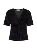 Samt Top mit Knotendetail aus LENZING™ TENCEL™