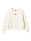 Sweatshirt aus Teddyfell mit Stickerei