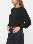 Longsleeve mit femininen Ärmeln aus LENZING™ ECOVERO™