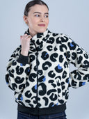 Leo Jacke mit hohem Kragen aus Plüsch