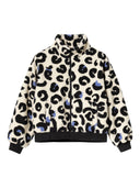 Leo Jacke mit hohem Kragen aus Plüsch