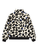 Leo Jacke mit hohem Kragen aus Plüsch