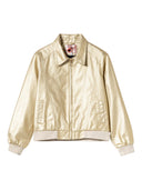 Goldene Jeansjacke im 70s Style aus Baumwolle