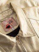 Goldene Jeansjacke im 70s Style aus Baumwolle