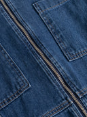 Denim-Kleid mit Bindegürtel aus Bio-Baumwolle