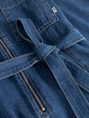 Denim-Kleid mit Bindegürtel aus Bio-Baumwolle