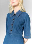 Denim-Minikleid mit Knopfleiste aus Bio-Baumwolle