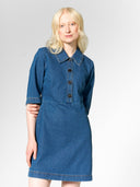 Denim-Minikleid mit Knopfleiste aus Bio-Baumwolle