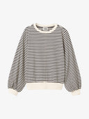 Gestreiftes Longsleeve im Sweatshirt-Look aus Bio-Baumwolle