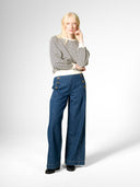 Gestreiftes Longsleeve im Sweatshirt-Look aus Bio-Baumwolle