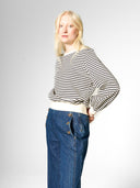 Gestreiftes Longsleeve im Sweatshirt-Look aus Bio-Baumwolle