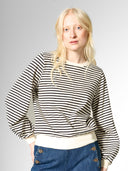 Gestreiftes Longsleeve im Sweatshirt-Look aus Bio-Baumwolle