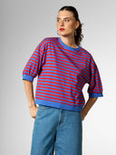 Gestreiftes Shirt mit 3/4-Ärmeln aus Bio-Baumwolle
