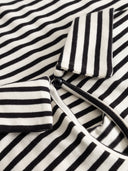 Gestreiftes Shirt mit Hemdkragen aus Bio-Baumwolle