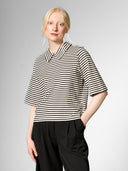 Gestreiftes Shirt mit Hemdkragen aus Bio-Baumwolle