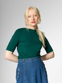 Jersey Shirt mit U-Boot-Ausschnitt aus LENZING™ ECOVERO™