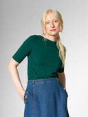 Jersey Shirt mit U-Boot-Ausschnitt aus LENZING™ ECOVERO™