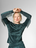 Sweater mit Fransen  aus LENZING™ TENCEL™