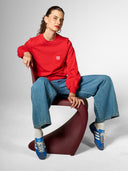 Sweatshirt mit Herz-Patch aus Bio-Baumwolle