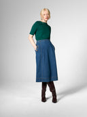 Midi Denim Rock aus Bio-Baumwolle
