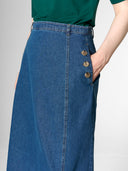 Midi Denim Rock aus Bio-Baumwolle