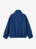 Plüsch Jacke mit Kontrastband