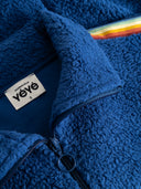 Plüsch Jacke mit Kontrastband