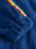 Plüsch Jacke mit Kontrastband