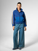 Plüsch Jacke mit Kontrastband