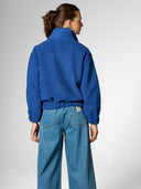 Plüsch Jacke mit Kontrastband