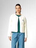 Plüsch Jacke mit Druckknöpfen aus Bio-Baumwolle