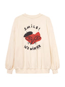 Sweatshirt mit Brust- und Backprint aus Bio-Baumwolle