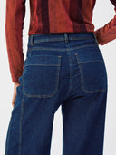 Jeans Hose mit breitem Saumaufschlag aus Bio-Baumwolle