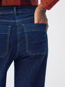 Jeans Hose mit breitem Saumaufschlag aus Bio-Baumwolle