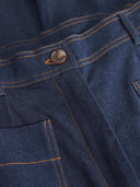 Jeans Hose mit breitem Saumaufschlag aus Bio-Baumwolle