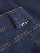 Jeans Hose mit breitem Saumaufschlag aus Bio-Baumwolle