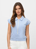 Sweat Top mit Reißverschluss aus Bio-Baumwolle