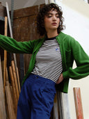 Strickjacke mit Reißverschluss aus Bio-Baumwolle