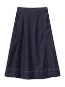 Ausgestellter Jeans Rock aus Bio-Baumwolle