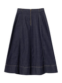 Ausgestellter Jeans Rock aus Bio-Baumwolle