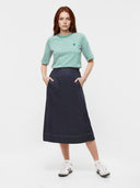 Ausgestellter Jeans Rock aus Bio-Baumwolle