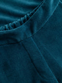 Jersey-Samt Hose mit weitem Bein aus Bio-Baumwolle