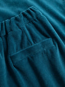 Jersey-Samt Hose mit weitem Bein aus Bio-Baumwolle